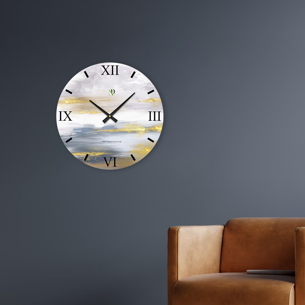 Golden Mist Clock