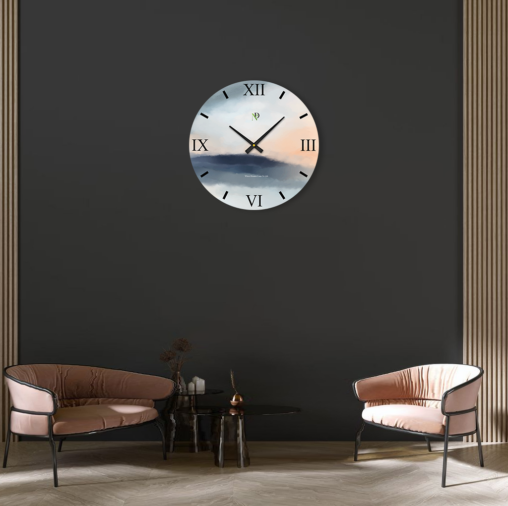 Blush Cloud Clock