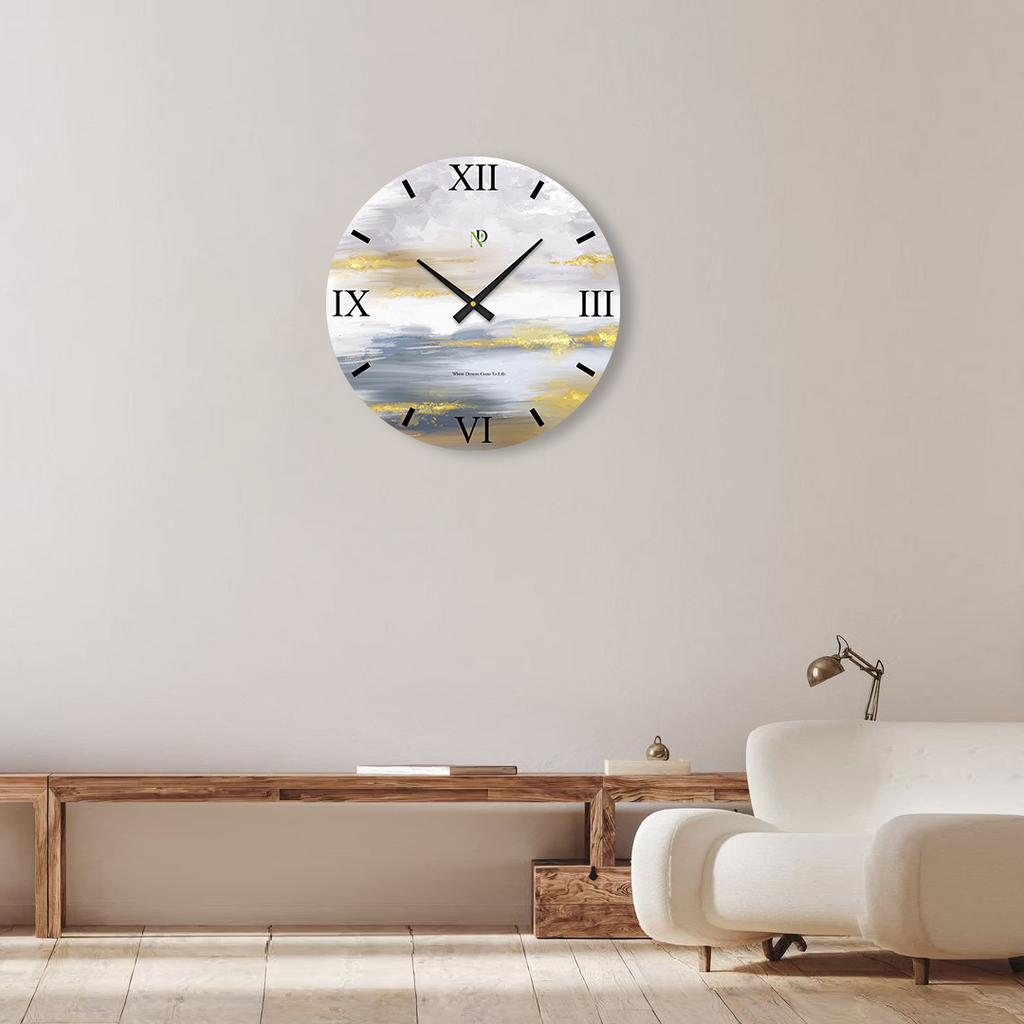 Golden Mist Clock