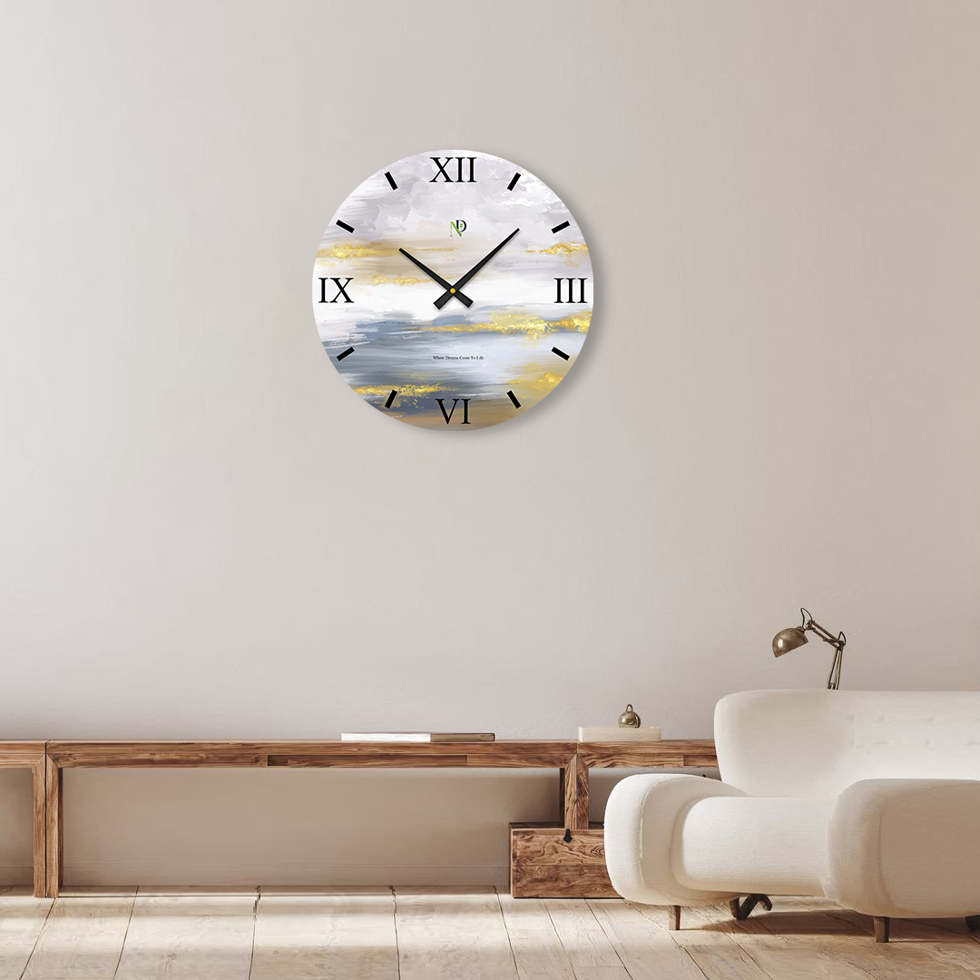 Golden Mist Clock