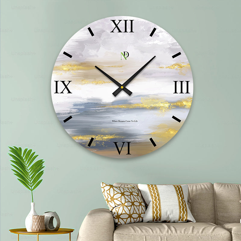 Golden Mist Clock