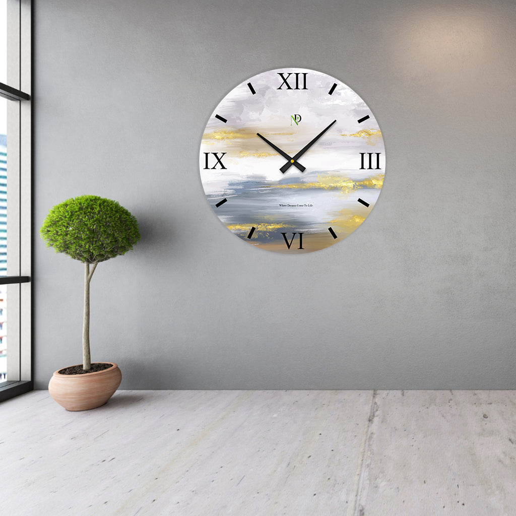 Golden Mist Clock
